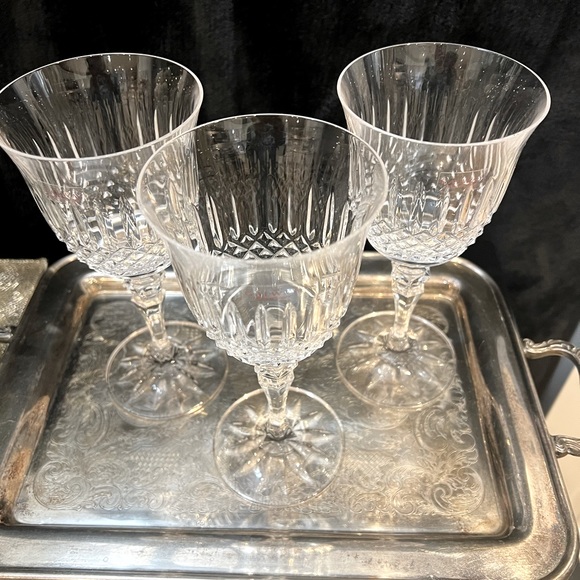 Galway Irish Crystal Signed GAL 15 Water Goblet Wine Glasses Set of 3 NWT - Picture 3 of 9